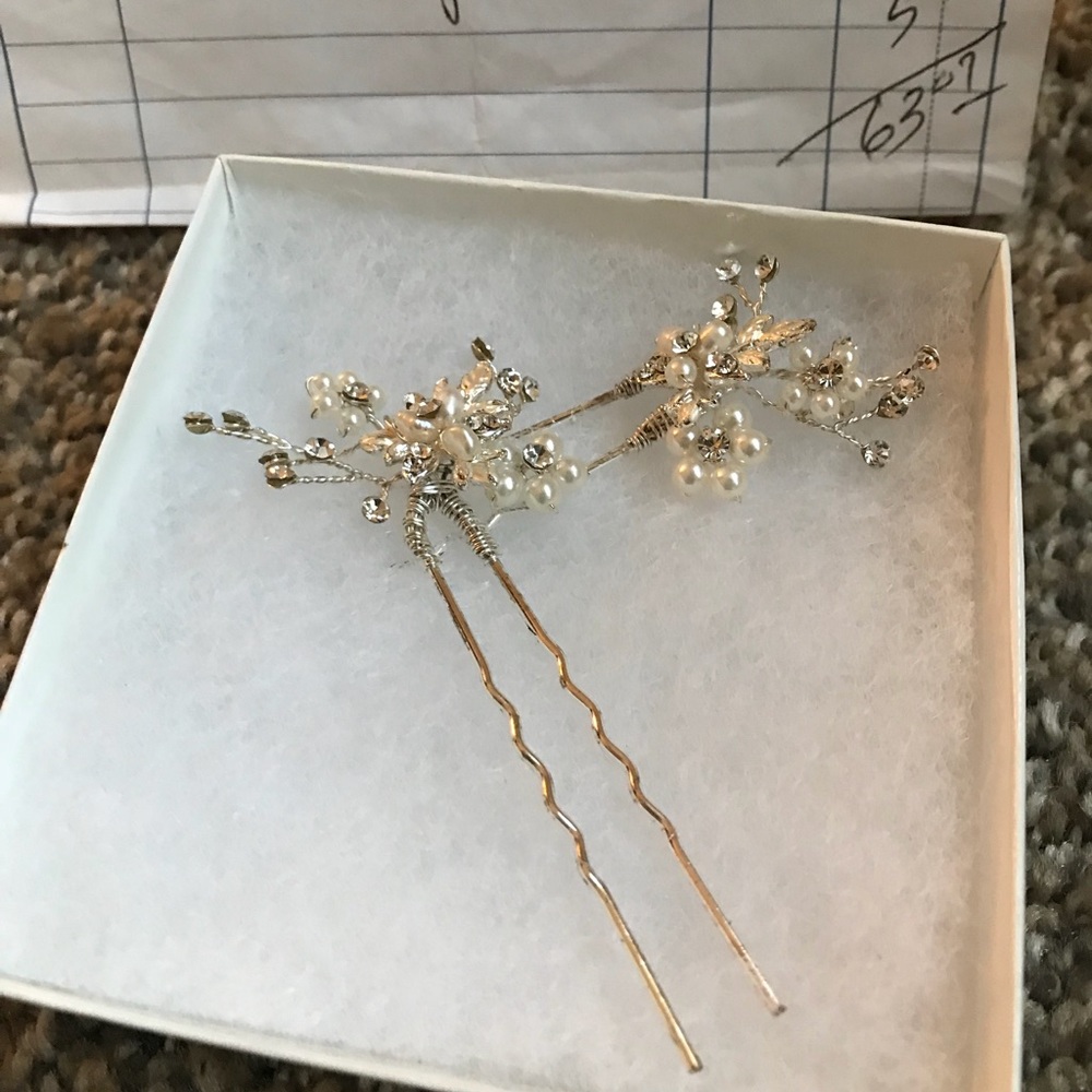 Bridal Hair Combs- pearl & crystal